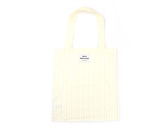 Mads Nørgaard tote bag Atoma double cream/white alyssum stripes